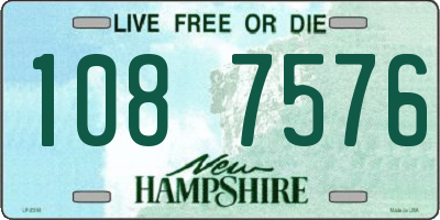 NH license plate 1087576