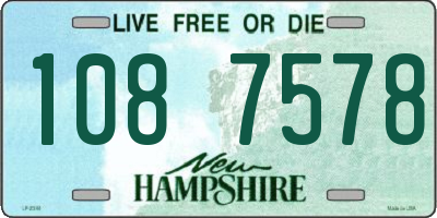 NH license plate 1087578