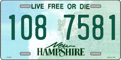 NH license plate 1087581