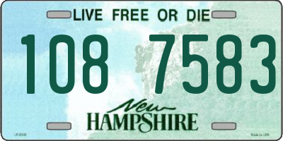 NH license plate 1087583