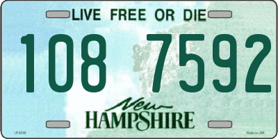 NH license plate 1087592
