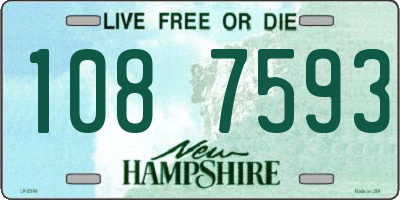 NH license plate 1087593