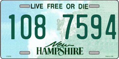 NH license plate 1087594