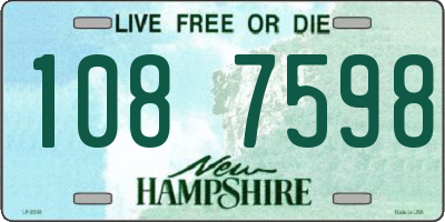 NH license plate 1087598
