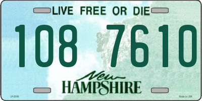 NH license plate 1087610