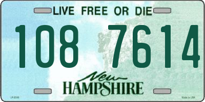 NH license plate 1087614