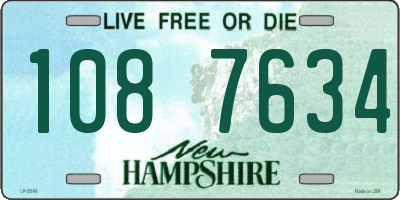 NH license plate 1087634