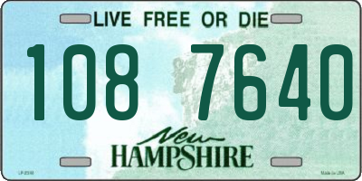 NH license plate 1087640