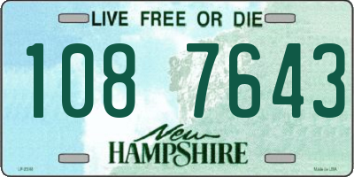 NH license plate 1087643