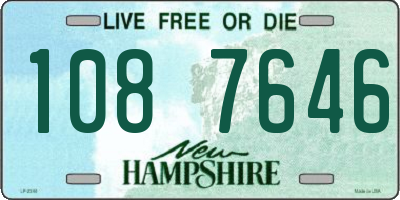 NH license plate 1087646