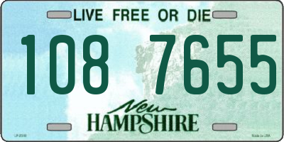 NH license plate 1087655