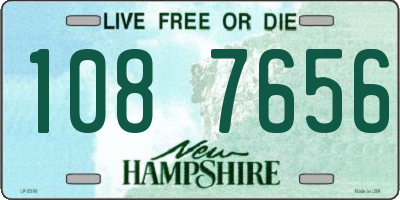 NH license plate 1087656