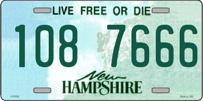 NH license plate 1087666
