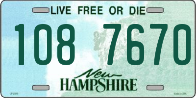 NH license plate 1087670