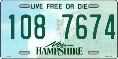 NH license plate 1087674