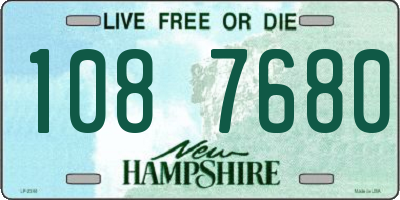 NH license plate 1087680