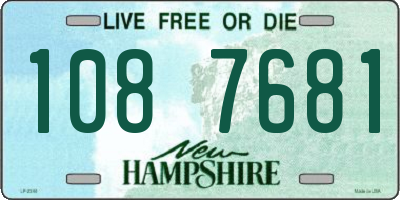 NH license plate 1087681
