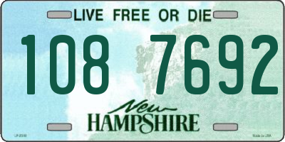 NH license plate 1087692