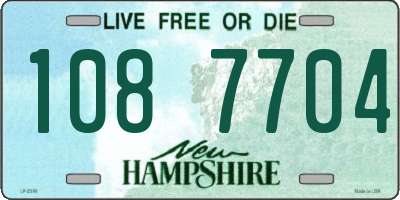 NH license plate 1087704