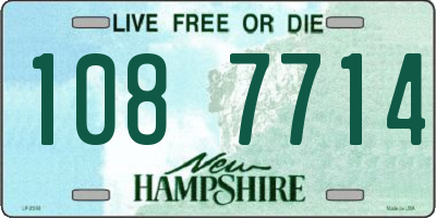NH license plate 1087714