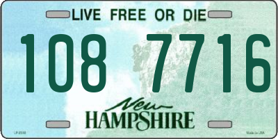 NH license plate 1087716