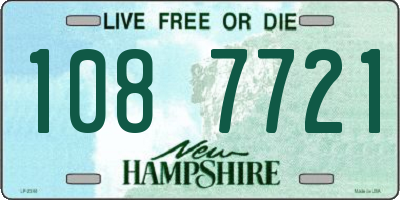 NH license plate 1087721