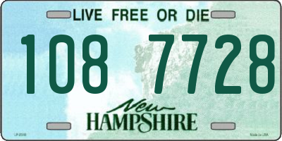 NH license plate 1087728