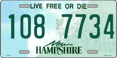 NH license plate 1087734