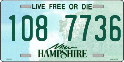 NH license plate 1087736