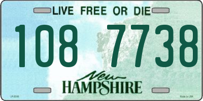 NH license plate 1087738