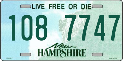 NH license plate 1087747
