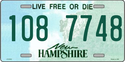 NH license plate 1087748