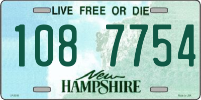 NH license plate 1087754