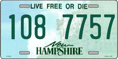 NH license plate 1087757