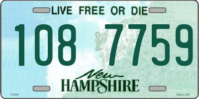 NH license plate 1087759