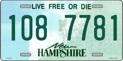 NH license plate 1087781