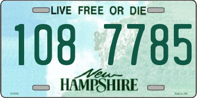 NH license plate 1087785