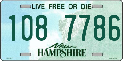 NH license plate 1087786