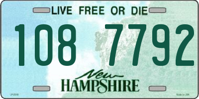 NH license plate 1087792