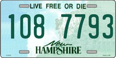 NH license plate 1087793