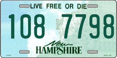 NH license plate 1087798