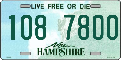 NH license plate 1087800
