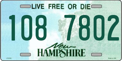 NH license plate 1087802