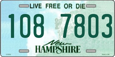 NH license plate 1087803