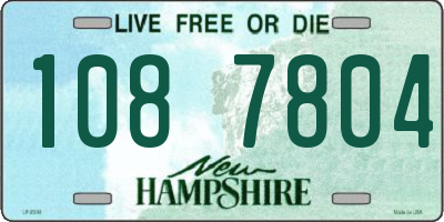 NH license plate 1087804