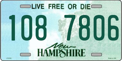 NH license plate 1087806