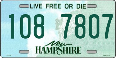 NH license plate 1087807