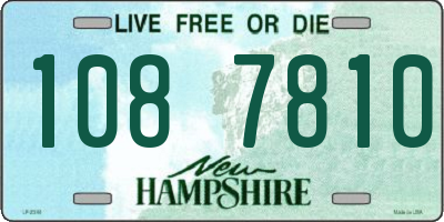 NH license plate 1087810