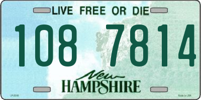 NH license plate 1087814
