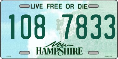 NH license plate 1087833